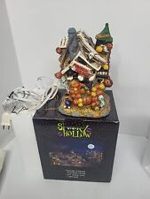 Spooky Hollow Lighted Porcelain Haunted House Halloween In Box picture