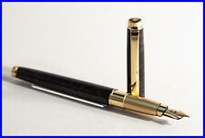 1994 PELIKAN fountain pen, CELEBRY LINE, Achat Black & Gold, M 585 14c Gold Nib picture