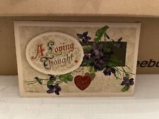 Vtg Postcard Embossed Floral A Loving Thought Unused picture