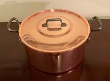 Large Copper Pot With Lid - 11 5/8” - 9 LBS - Made In France picture