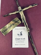 Brass Chapel Craft Jesus Christ Cross Crucifix Mark Thomas picture