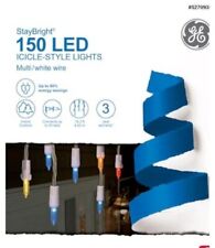 GE StayBright 150 Ct Constant Multicolor Mini LED PlugIn Christmas Icicle Lights picture