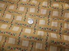 Upholstery Fabric Cottage Chic Scandinavian Homespun Red Tiny Floral Yellow NOS picture