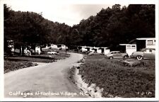 Real Photo Postcard Cottages at Fontana Village in Fontana Dam, North Carolina picture
