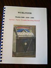 Wurlitzer 2400 - 2410 - 2404 Jukebox Manual picture