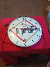 Antique 1950s Duquesne Beer Pittsburgh Advertising Sign Clock WORKS Great 🔥 picture