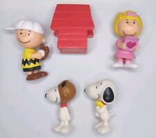 Peanuts Snoopy & Charlie & Sally & Doghouse Figures Lot of 4 picture