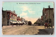 1913. WASHINGTON STREET. JUNCTION CITY, KANSAS. (AS IS). POSTCARD EP30 picture