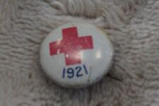 Red Cross Button Pin 1921 Vintage Lynch Chicago IL picture