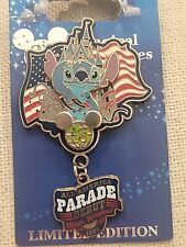 DISNEY PIN - STITCH WITH FLAG ALL AMERICA PARADE DEBUT MAGICAL MILESTONES 1987 picture
