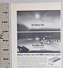 1960 NoDoz Vintage Print Ad Caffeine Safe Stay Awake Tablet Night Road View B&W picture