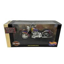 Hot Wheels Harley Davidson SOFTAIL Motorcycle & Bonus Wallet 1:10 Scale NIB picture