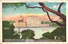 A View Across Lake Meritt, Oakland, California, Beautiful Buildings Postcard picture