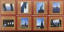 1952 Kodak Red Border Slides New York Statue Of Liberty Skyline Very Clear #20 picture