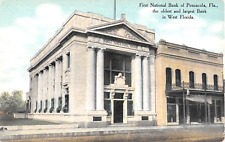 c.1910 First National Bank Pensacola FL post card picture