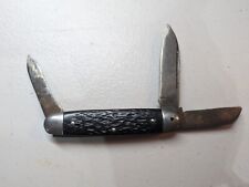 VINTAGE IMPERIAL PROV U.S.A. 3 BLADE CATTLEMANS KNIFE WWII ERA RARE picture