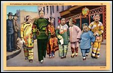 Postcard Picturesque Costumes Chinatown San Francisco CA   L43 picture