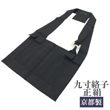 Soto Zen KESA RAKUSU Black Kyoto Artisan Pure Silk 100% with Kesa Ring picture