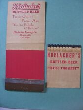 GIANT FEATURE MATCH BOOK- HORLACHER'S BEER, ALLENTOWN, PA picture
