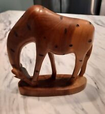 Hand Carved Wood Giraffe Ndeble Wood Carving Tribe Zimbabwe picture
