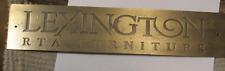 vintage old soid brass sign Leington RTA Furniture   15