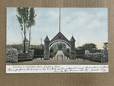 Postcard Brockton MA Massachusetts Highland Park Entrance Vintage 1907 UDB PC picture