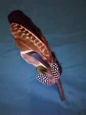 Large 12” Shaman Prayer Fan + Free Handheld Incense Stick for smudging picture