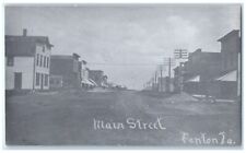 c1960 Main Street Fenton Iowa Railroad Train Depot Station RPPC Photo Postcard picture