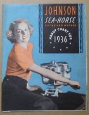 1936 Johnson Sea Horse Outboard Boat Motor Catalog Brochure Vintage Original VG+ picture
