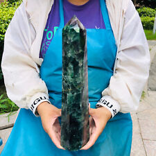 7.32LB Natural Colourful Fluorite Obelisk Quartz Crystal Tower Point Healing picture