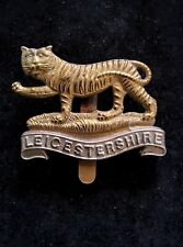 Original Royal Leicestershire Regiment Bi-Metal Cap Badge British Military picture
