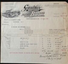 1928 BILLHEAD~GARDNER BROOM CO. AMSTERDAM, NY. HIGH GRADE BROOMS AND BRUSHES picture