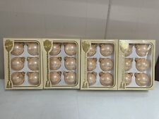 Vintage Rauch The Victoria Collection Pink Gold Christmas Ornaments 4 Boxes USA picture