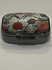 Vintage Style Decorative Pill Box with 2 Compartments picture