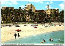 postcard The Shearaton-British Colonial Hotel and Beach Nassau Bahamas 1952 picture