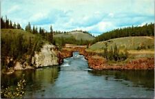 Whitehorse Yukon Canada Miles Canyon Water Trees Hills Clouds Chrome Postcard  picture