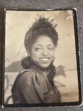 VINTAGE PHOTO BOOTH - PRETTY YOUNG AFRICAN-AMERICAN GIRL picture