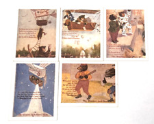 Vintage Cracker Jack Mini Postcards Bears BE Moreland Set 5 Trading Card Prizes picture