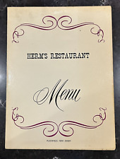 RARE Vintage Herm's Restaurant Menu - Plainfield, New Jersey picture