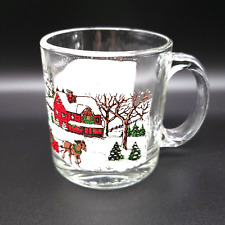 Vintage Winter Village Christmas Holiday Mug by Libbey Glass Company USA picture