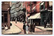 Postcard Scene In Chinatown New York City Pell St Cigar Store Street View picture