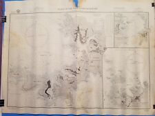 Vintage WW Il U.S. Navy Hydrographic Map Chart  Kyushu NAGASAKI JAPAN picture