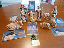 Vintage 12 Piece Fontanini Nativity Set Depose Italy with Story Cards picture