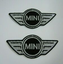 Mini MINI w/Wings PAIR Iron-On British Car Patch 3