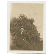 Antique Photo Candid Snapshot Fashionable Young Woman Pretty Lady Artsy Vintage picture