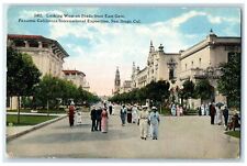 c1910's Looking West On Prado From East Gate Expo San Diego California Postcard picture