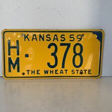 1959 Kansas License Plate 378 Hamilton County HM Collector Man Cave Garage picture