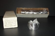 NEW Vintage Custom Craft Stainless Napkin Rings 8 pc Engraved Initial Monogram B picture