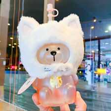 2023 Starbucks Tumbler Sakura Season Pink Cat Headgear Bear Glass Straw Cup Gift picture