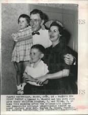 1954 Press Photo Maine's New Governor, Edmund Muskie, wife and children picture